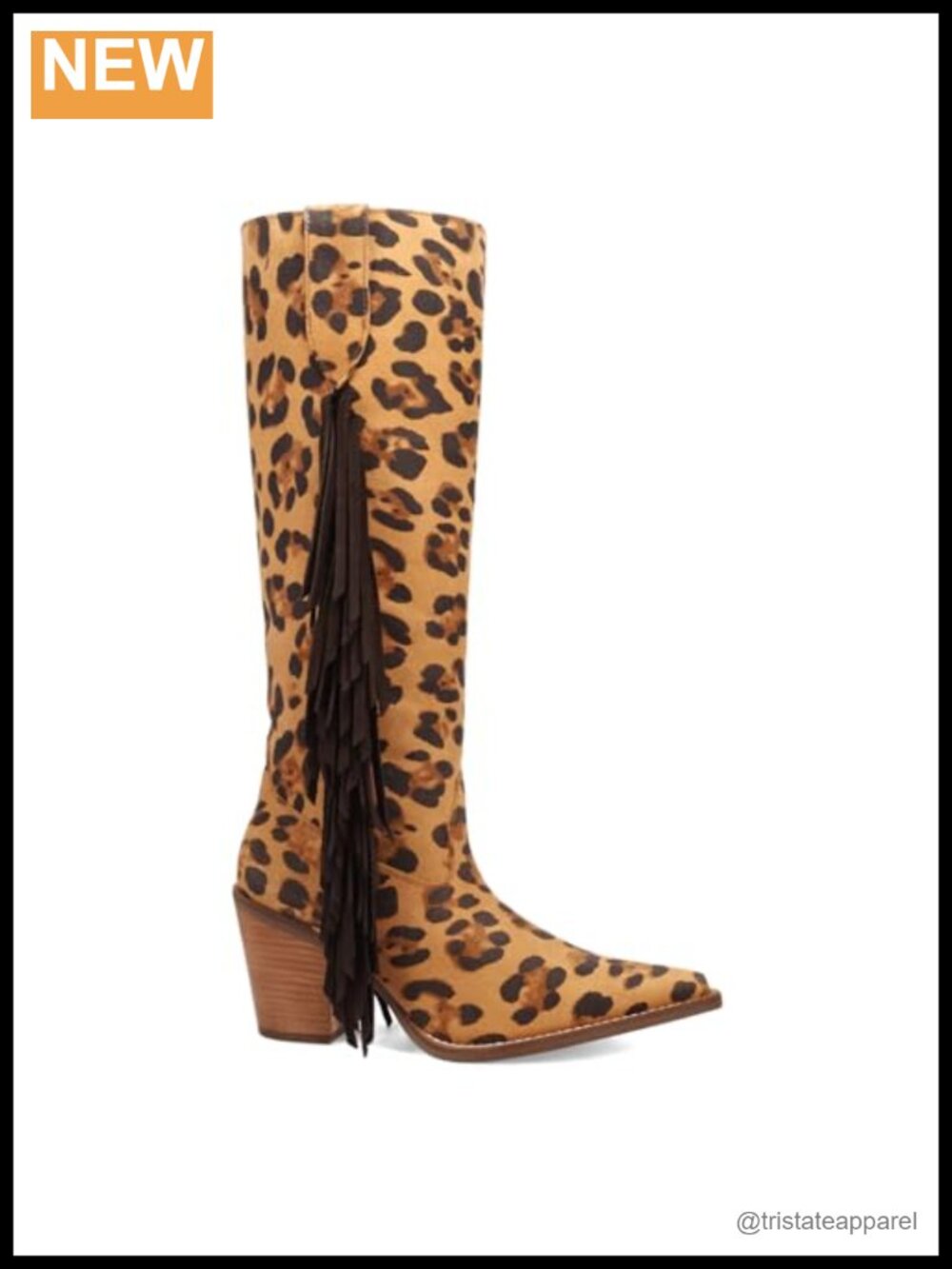 Suede Snip Toe Fringe Over-the-Knee Boots with Block Heel